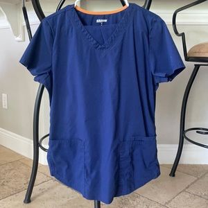 Scrubstar brand scrubs in navy. Size medium.